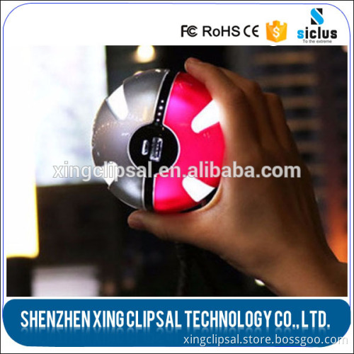 2016 hot selling 10000mAh Portable pokemon go pokeball power bank with led light